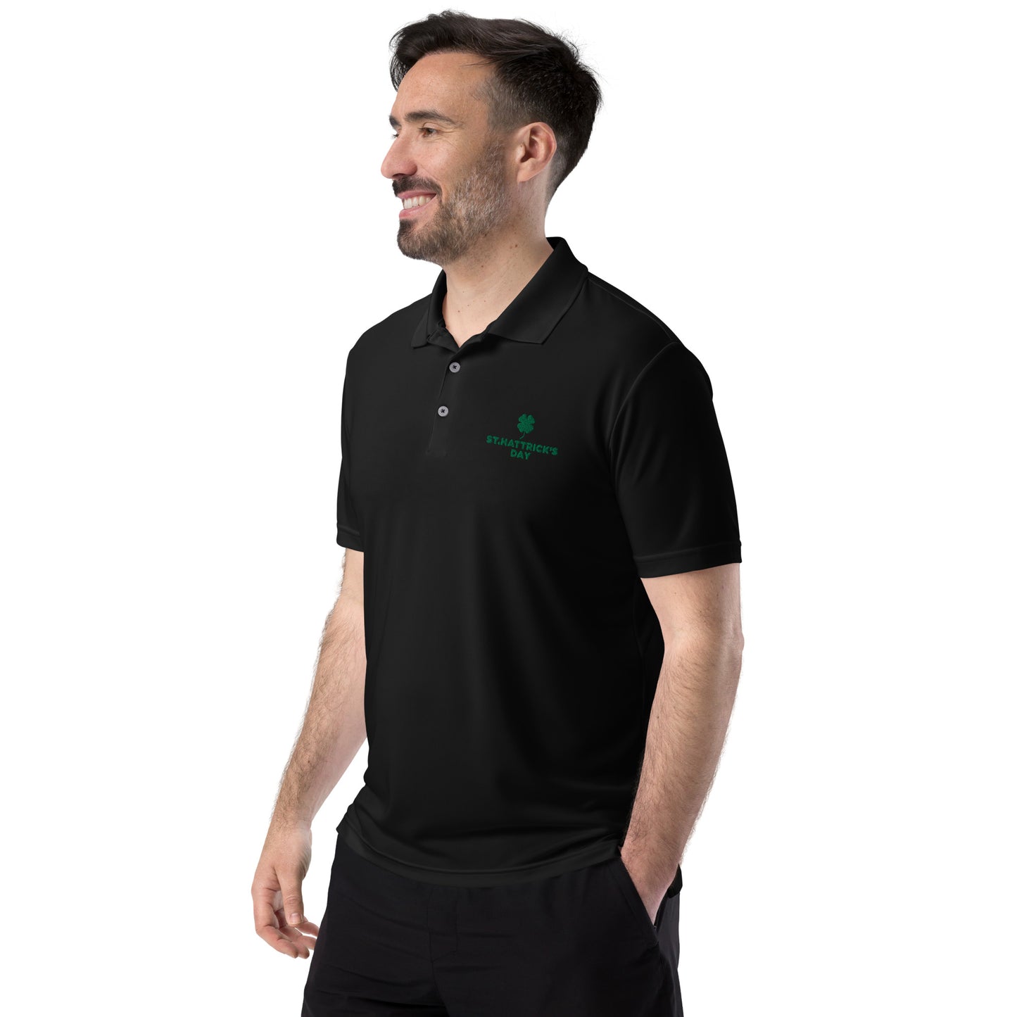 St. Hattrick's Day adidas performance polo shirt