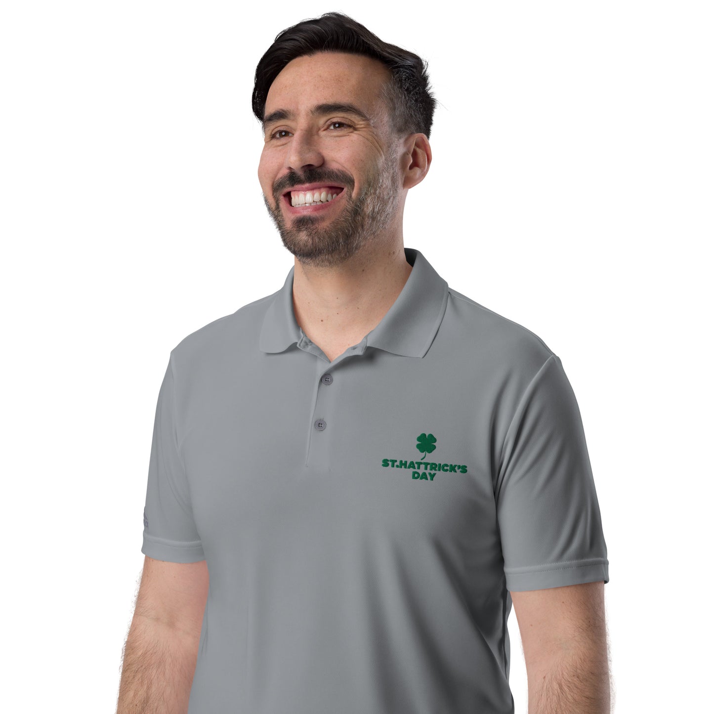 St. Hattrick's Day adidas performance polo shirt