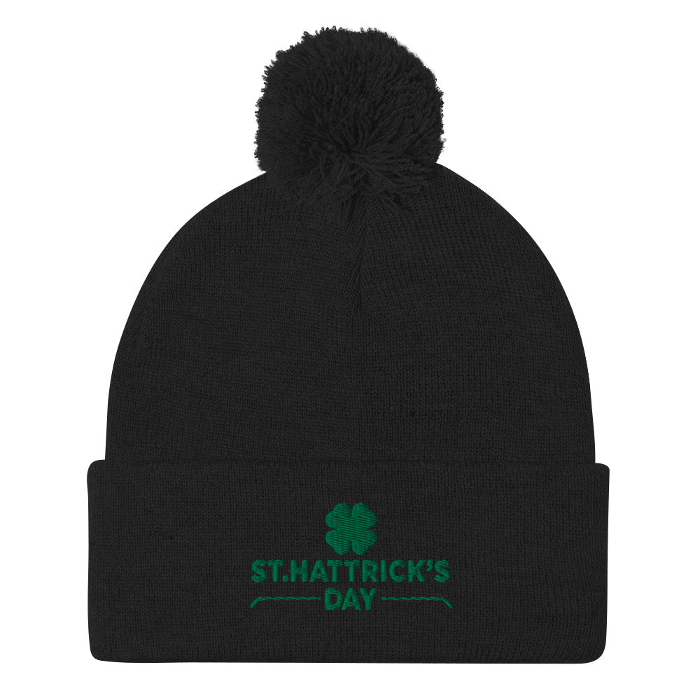 St. Hattrick's Day Pom-Pom Beanie