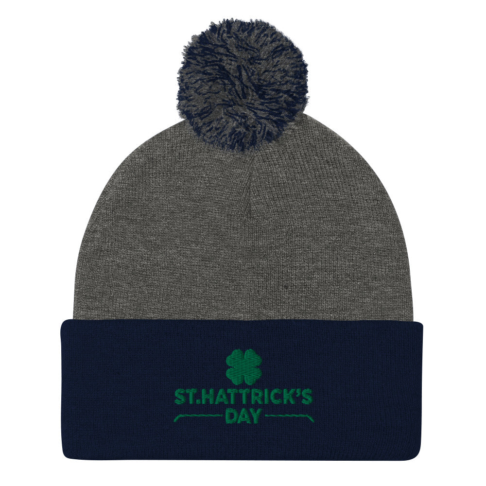 St. Hattrick's Day Pom-Pom Beanie