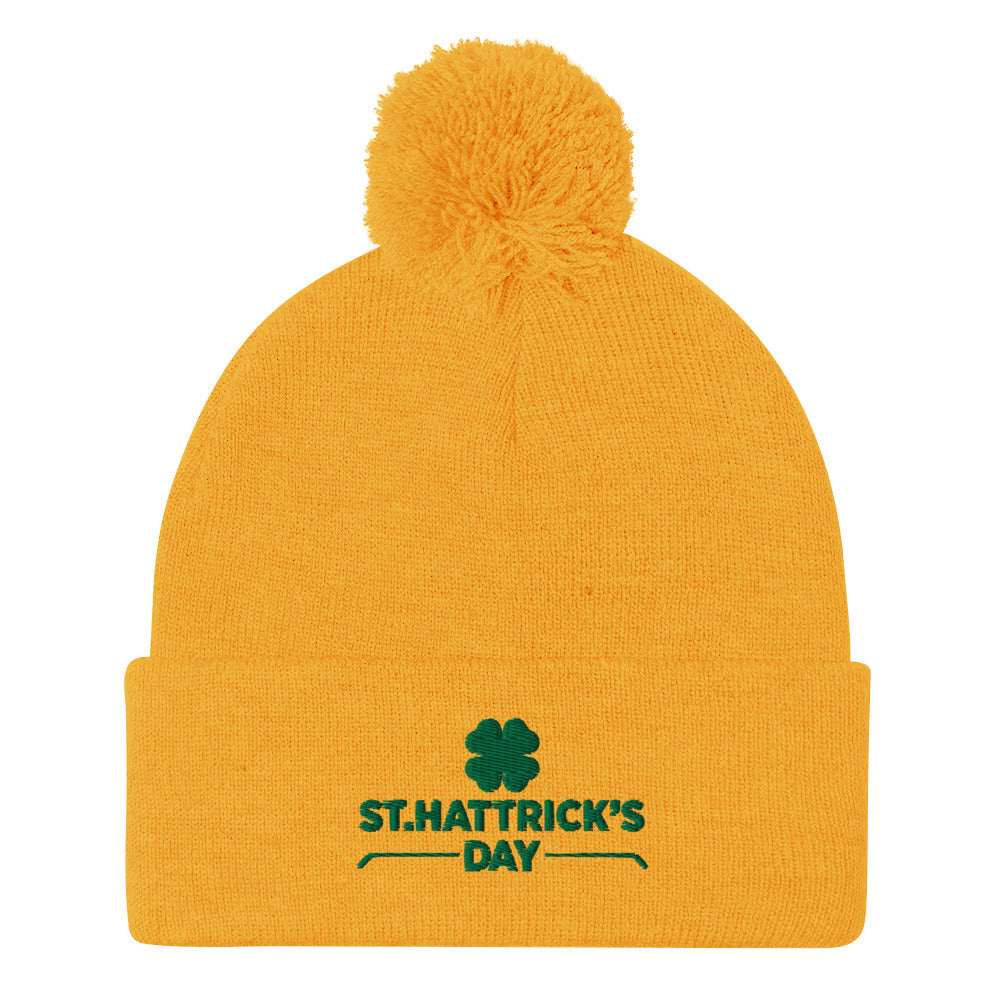 St. Hattrick's Day Pom-Pom Beanie