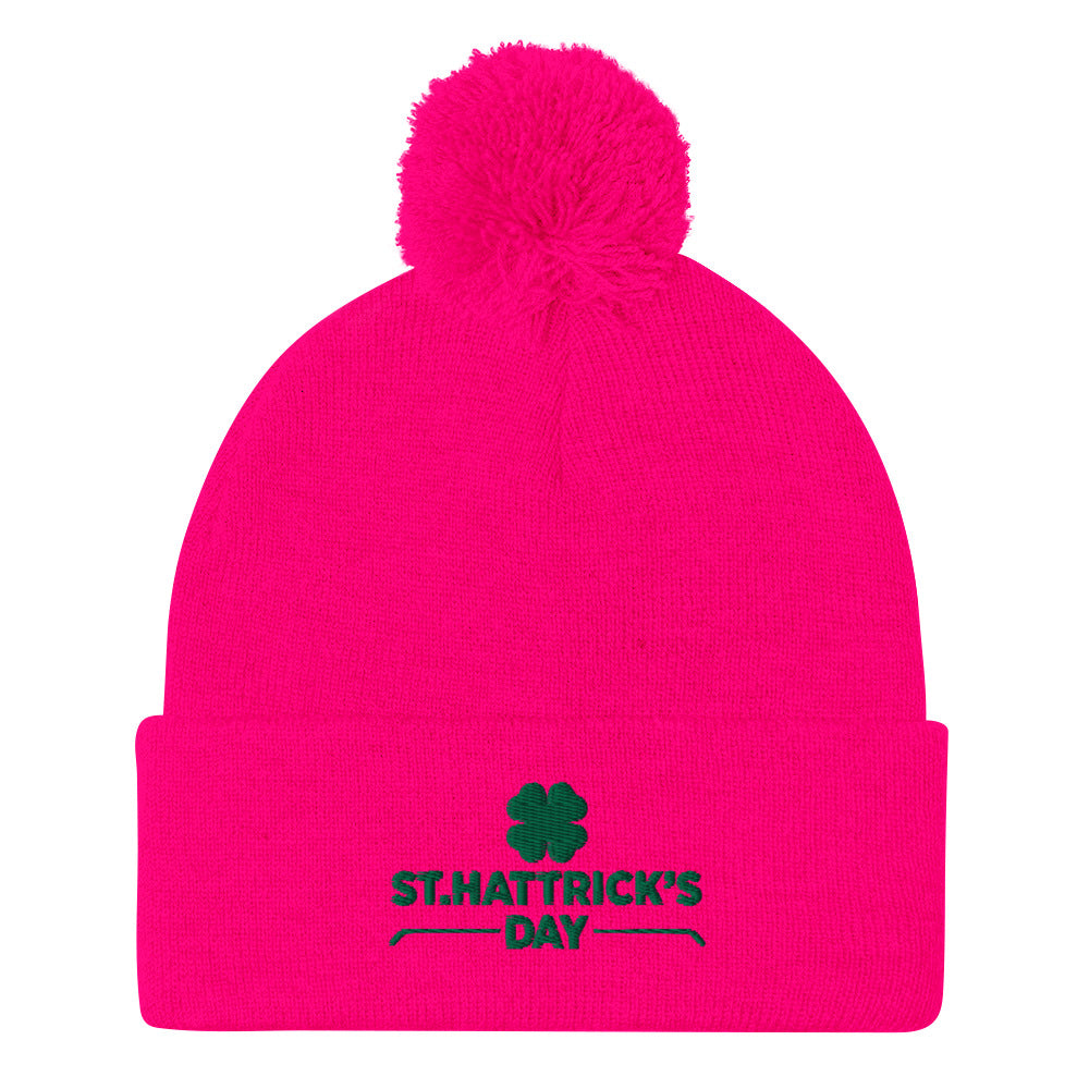 St. Hattrick's Day Pom-Pom Beanie