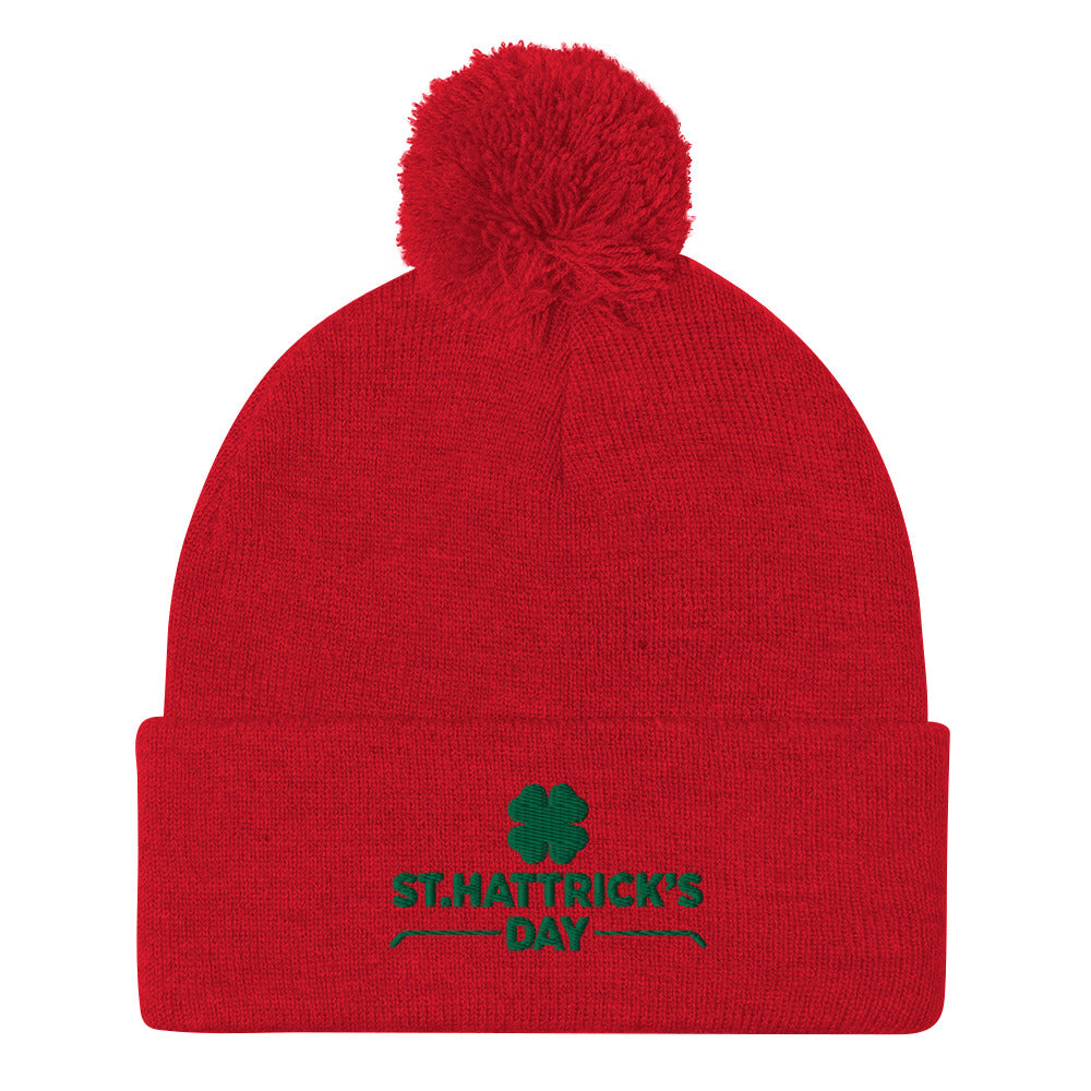 St. Hattrick's Day Pom-Pom Beanie