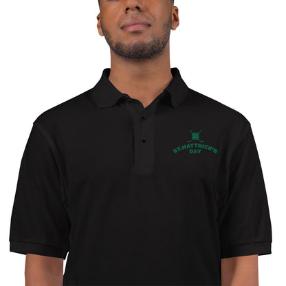 St. Hattrick's Day Mens premium Polo golf shirt