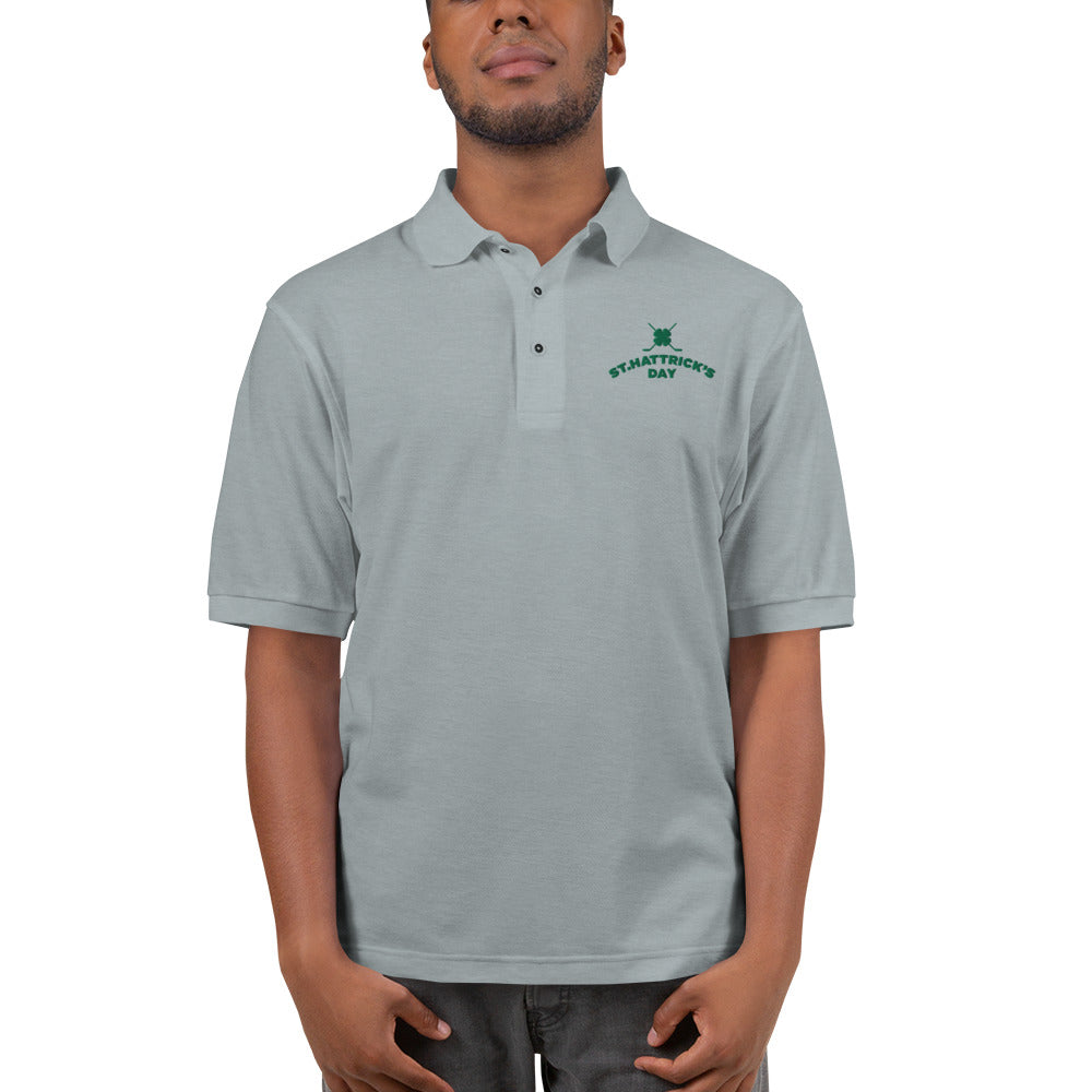 St. Hattrick's Day Mens premium Polo golf shirt