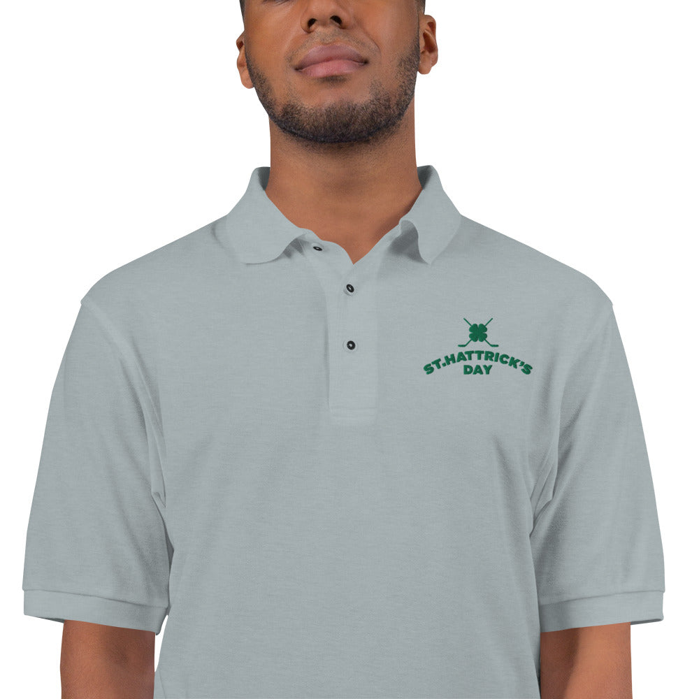 St. Hattrick's Day Mens premium Polo golf shirt