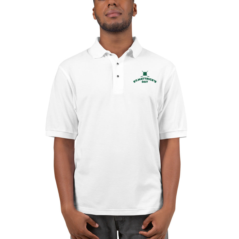 St. Hattrick's Day Mens premium Polo golf shirt